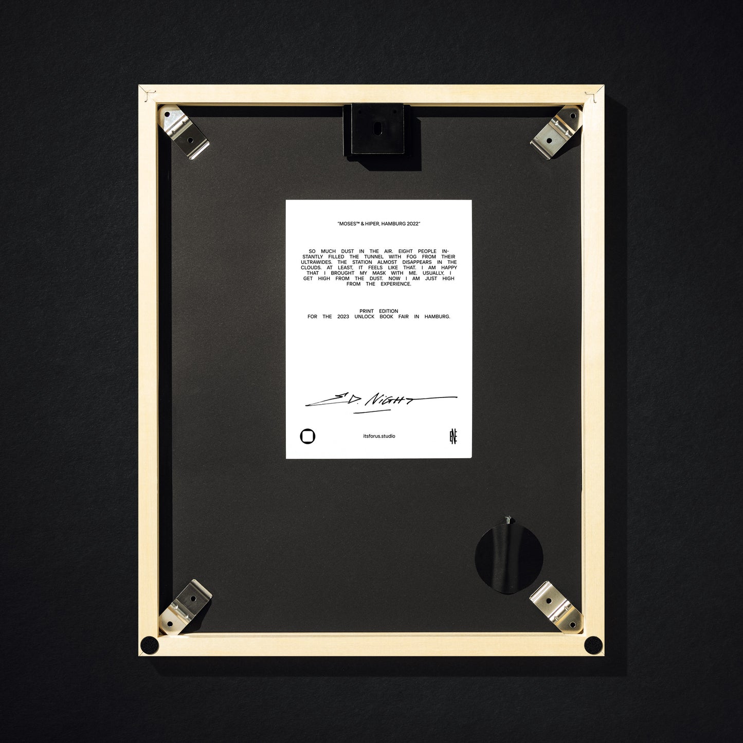 "Moses & Hiper, Hamburg 2022" signed print by Edward Nightingale