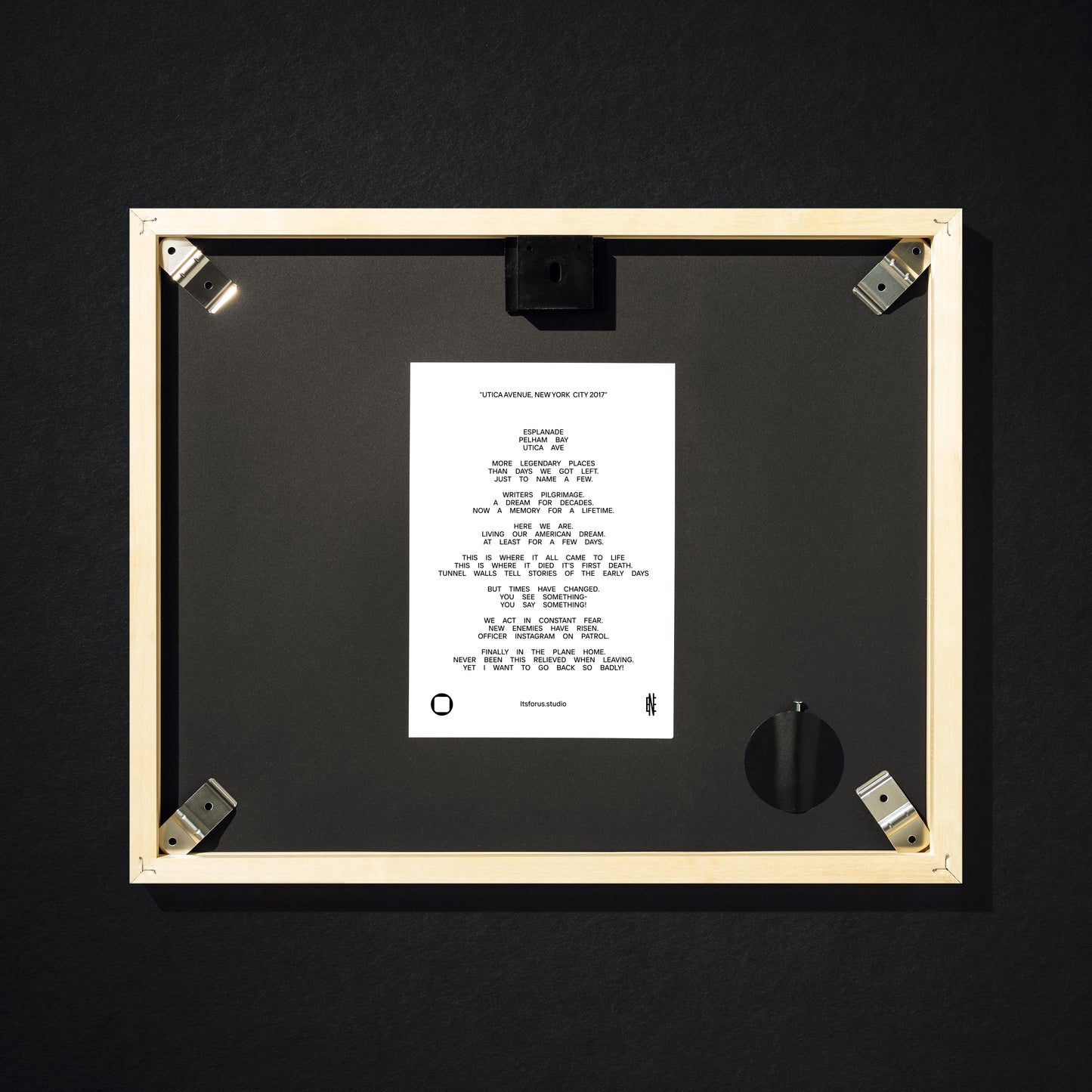 "Utica Avenue, New York City 2017" signed print by Edward Nightingale