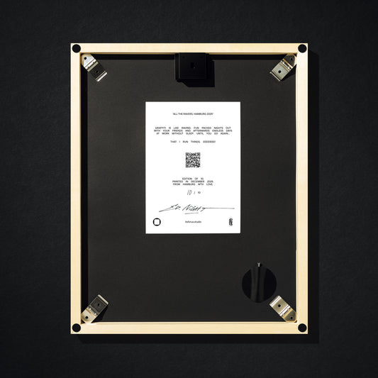 "All the Ravers, Hamburg 2025" signed print by Edward Nightingale. Edition of 10